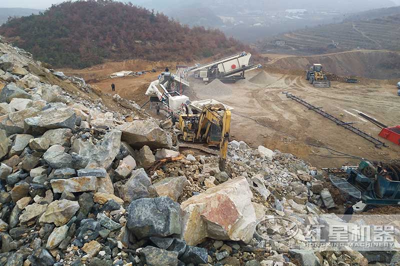 石灰巖破碎現場